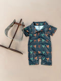 Western Saddle Print Baby Romper