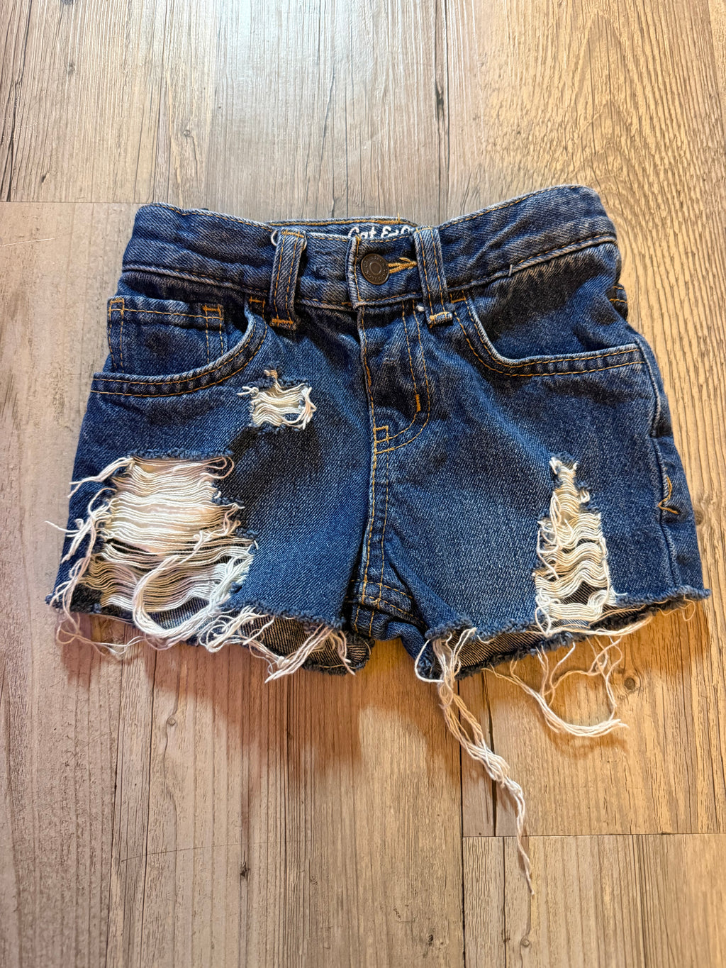 Blue Jean distressed shorts