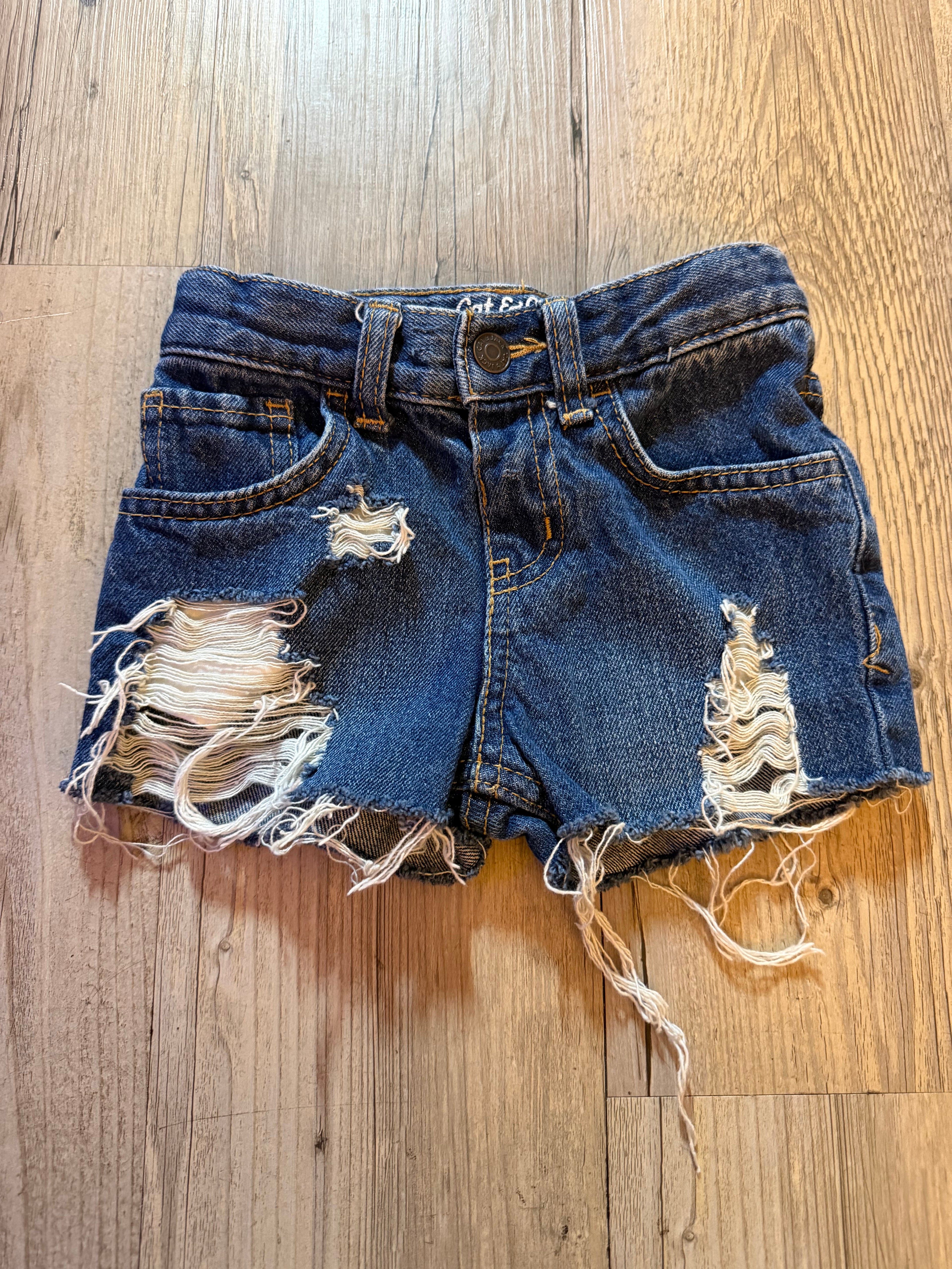 Blue Jean distressed shorts