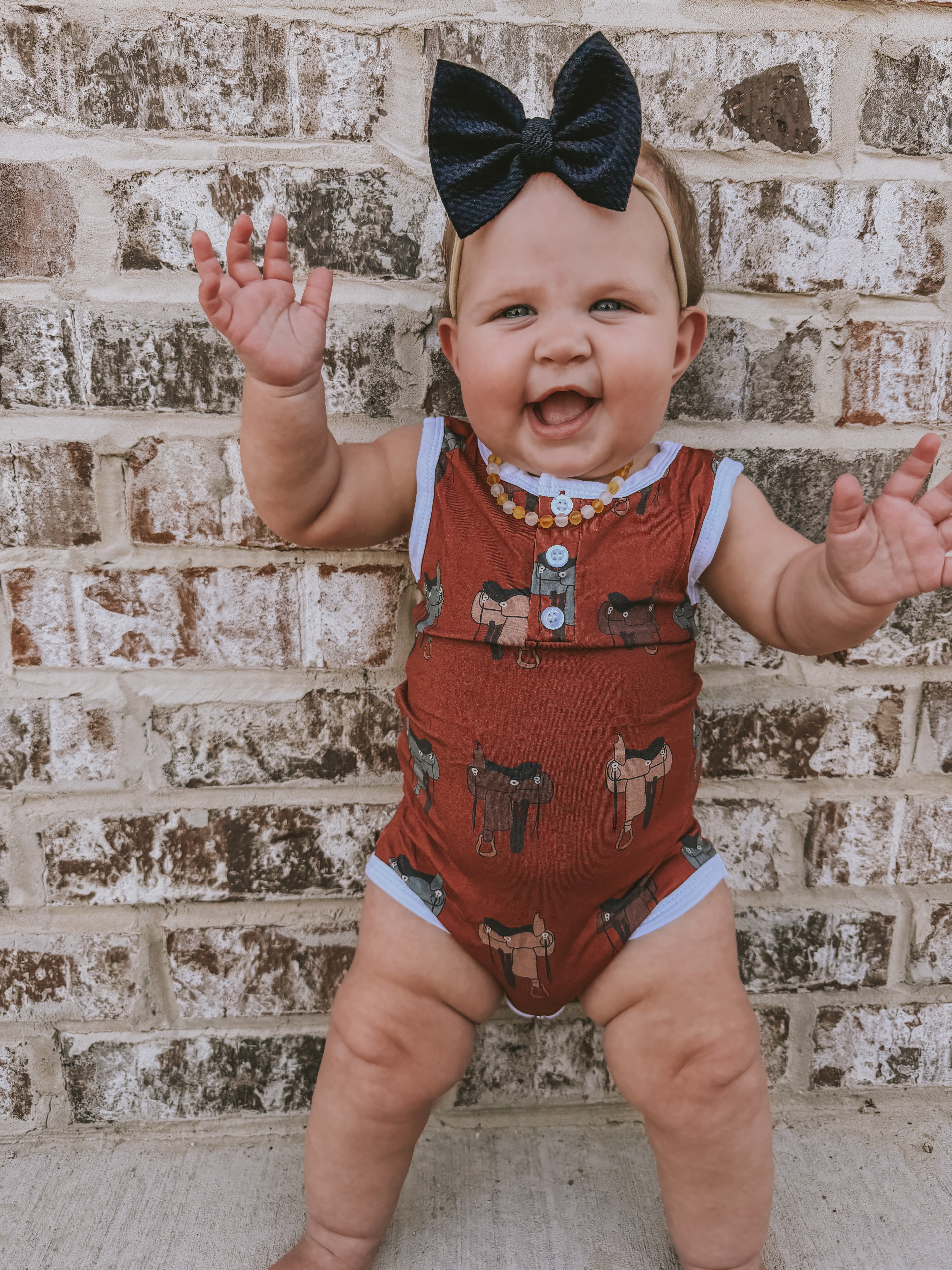 Saddle Up Sleeveless Bubble Romper