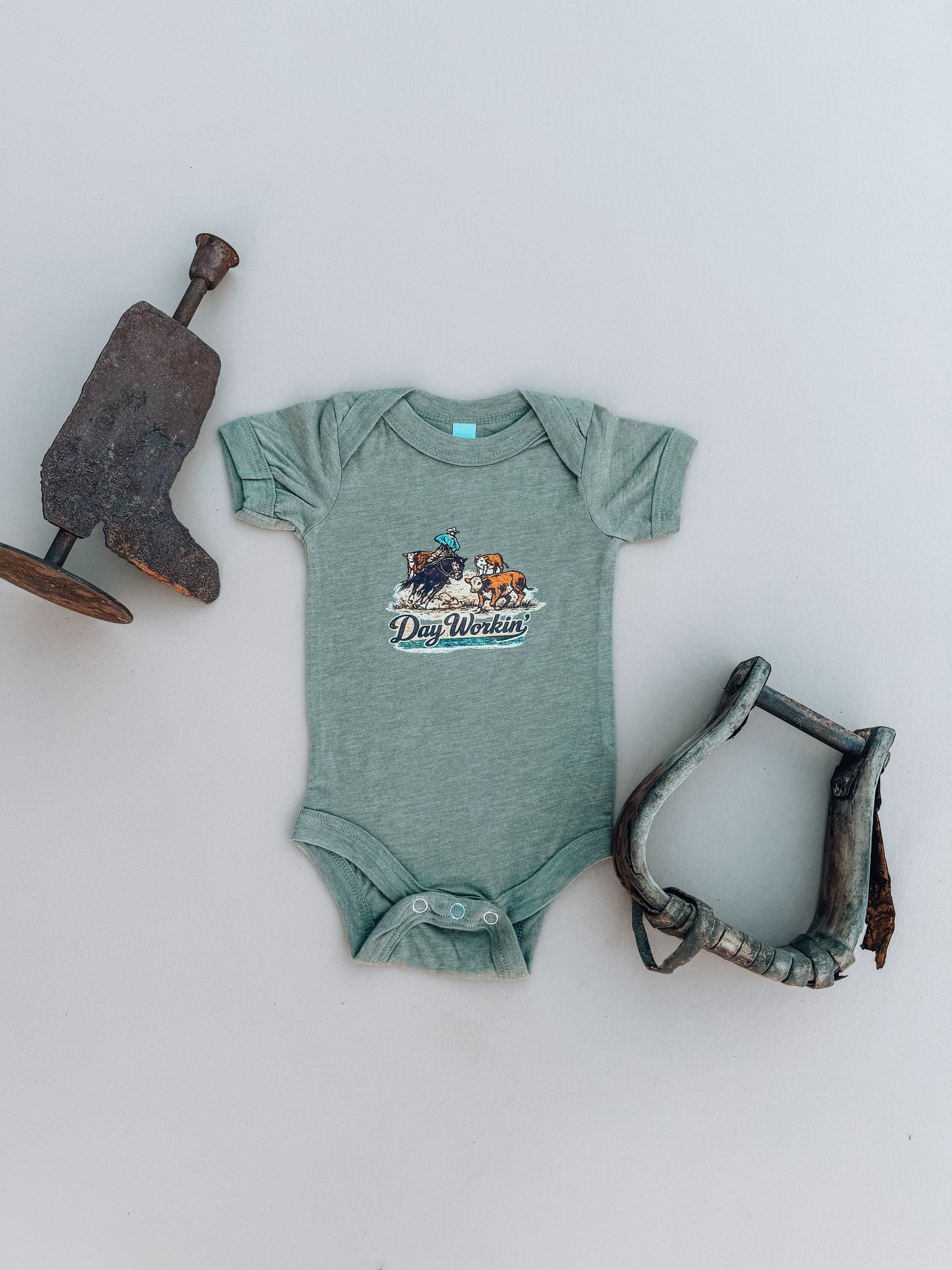 Day Workin’ Cowboy Baby Onesie | Western Ranch Infant Bodysuit