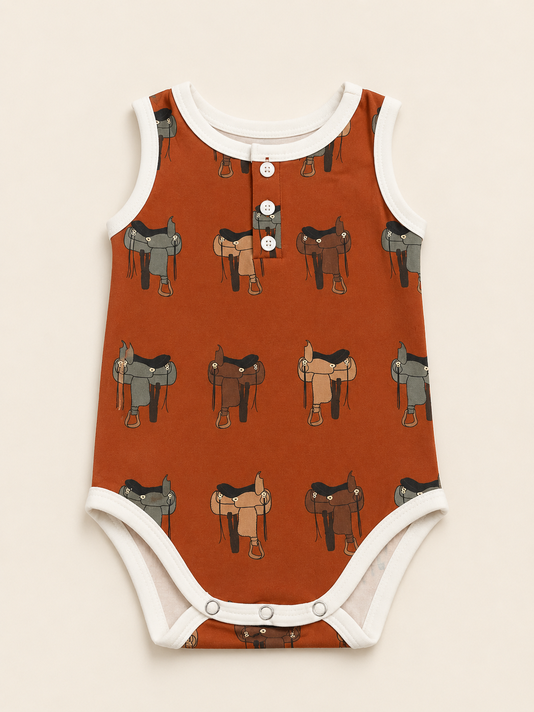 Saddle Up Sleeveless Bubble Romper