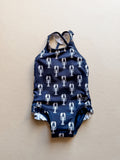 Navy Lobster Ruffle Swimsuit