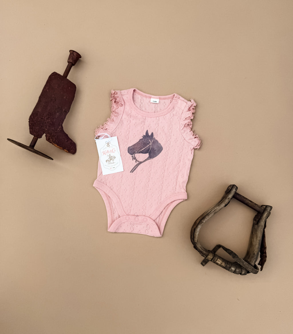 Little Cowgirl Horse Onesie