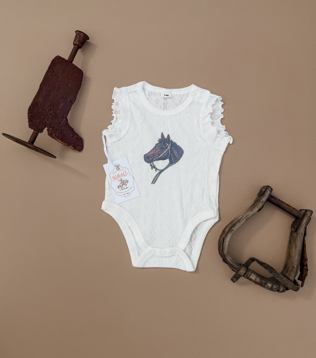 Little Cowgirl Horse Onesie
